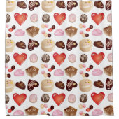 Rideaux De Douche Motif Coeur de chocolat moderne (Devant)