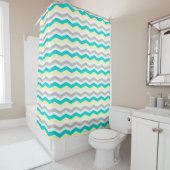 Rideaux De Douche Motif coloré Chevron (En situation)