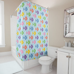 Rideaux De Douche Motif coloré de poissons de l'océan