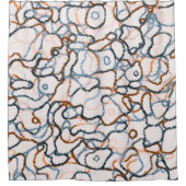 Rideaux De Douche Motif Cool des couleurs de terre coupée (Devant)