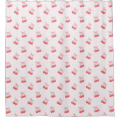 Rideaux De Douche Motif Coquette Cherries Bow (Devant)