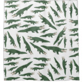 Rideaux De Douche Motif crocodile de l'alligator mignon (Devant)