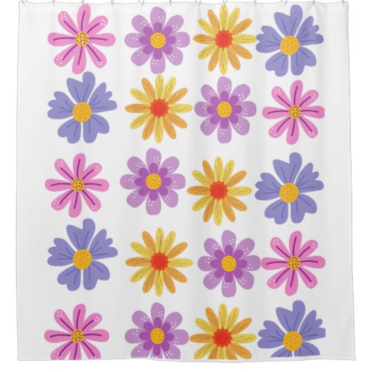 Rideaux De Douche Motif Daisy (Devant)