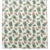 Rideaux De Douche Motif d'ananas aquarelle (Devant)