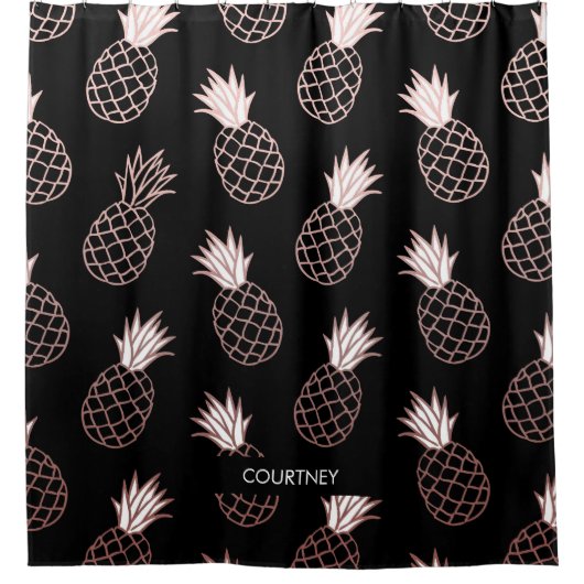Rideaux De Douche Motif d'ananas mignon (Devant)