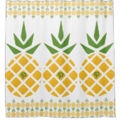 Rideaux De Douche Motif d'ananas personnalisé (Devant)
