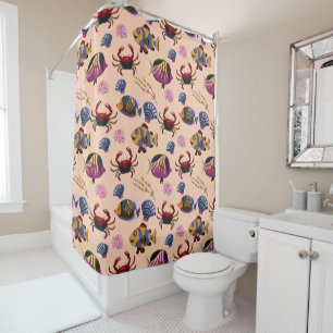 Rideaux De Douche Motif d'animaux aquatiques vie sous-marine 10