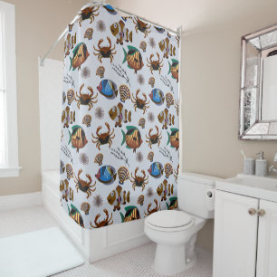 Rideaux De Douche Motif d'animaux aquatiques   vie sous-marine 14