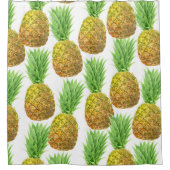 Rideaux De Douche Motif d'aquarelle ananas (Devant)
