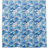 Rideaux De Douche Motif d'aquarelle bleu clair (Devant)