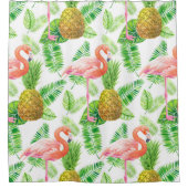 Rideaux De Douche Motif d'aquarelle de jardin tropical (Devant)