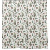 Rideaux De Douche Motif d'aquarelle de Noël (Devant)