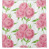 Rideaux De Douche Motif d'aquarelle du bouquet de pivoine (Devant)