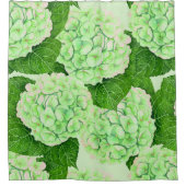 Rideaux De Douche Motif d'aquarelle Hydrangea (Devant)