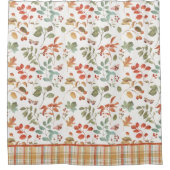 Rideaux De Douche Motif d'aquarelle Rustic Fall Foliage (Devant)