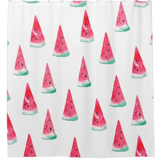 Rideaux De Douche Motif d'aquarelle transparente avec pastèque (Devant)