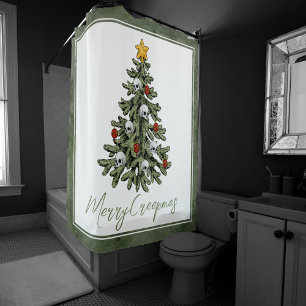 Rideaux De Douche Motif d'arbre classique   Bold Kelly Green Christm