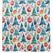Rideaux De Douche Motif d'arbre de Noël (Devant)