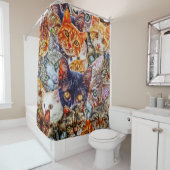 Rideaux De Douche Motif d'art de chat (En situation)
