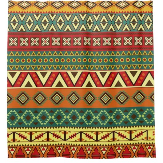 Rideaux De Douche Motif d'art populaire mexicain (Devant)