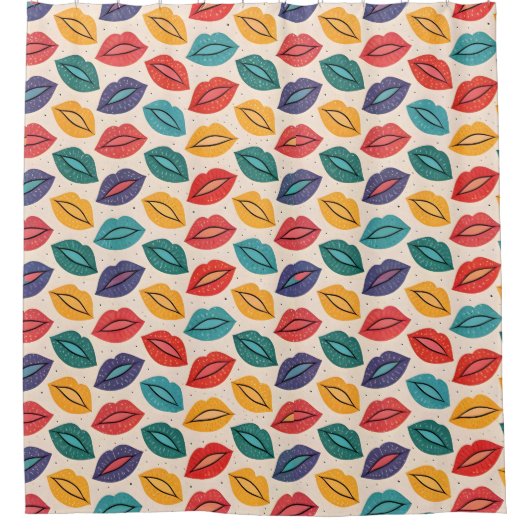 Rideaux De Douche Motif de baiser (Devant)