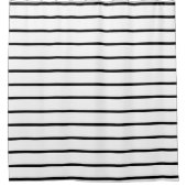 Rideaux De Douche Motif de bandes de lignes fines noires (Devant)