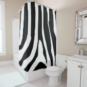 Rideaux De Douche Motif de bandes d'impression Zebra (En situation)