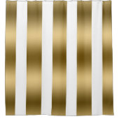 Rideaux De Douche Motif de bandes verticales Or moderne (Devant)