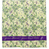 Rideaux De Douche Motif de bleuets avec libellules (Devant)