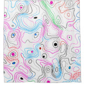 Rideaux De Douche Motif de bois Abstrait moderne (Devant)