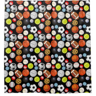 Rideaux De Douche Motif de boules de sport