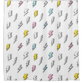 Rideaux De Douche Motif de boulon de foudre à doodle mignon (Devant)