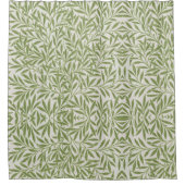 Rideaux De Douche Motif de branches feuillues vertes  (Devant)