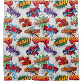 Rideaux De Douche Motif de bulle Superhero (Devant)