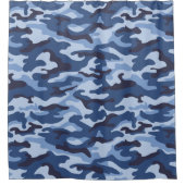 Rideaux De Douche Motif de camouflage bleu foncé (Devant)