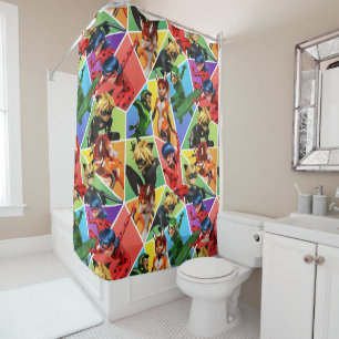 Rideaux De Douche Motif de caractères couleur miquille