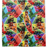 Rideaux De Douche Motif de caractères couleur miquille (Devant)