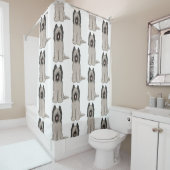 Rideaux De Douche Motif de cartes mignonnes (En situation)