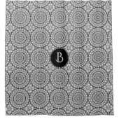 Rideaux De Douche Motif de cercles géométriques en diamants blancs (Devant)