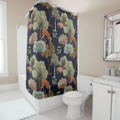 Rideaux De Douche Motif de cerfs d'ours sauvage (En situation)