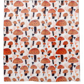 Rideaux De Douche Motif de champignons orange automne (Devant)