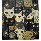 Rideaux De Douche Motif de chat Artsy (Devant)