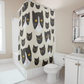 Rideaux De Douche Motif de chat sans joint/ (En situation)