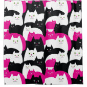 Rideaux De Douche Motif de chats Kitty Moderne (Devant)