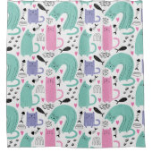 Rideaux De Douche Motif de chats mignons (Devant)