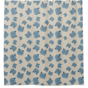 Rideaux De Douche Motif de chats Shorthair britannique
