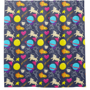 Rideaux De Douche Motif de chats spatiaux adorables
