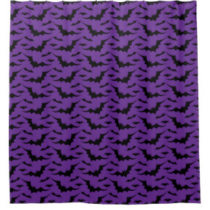 Rideaux De Douche Motif de chauve-souris violet