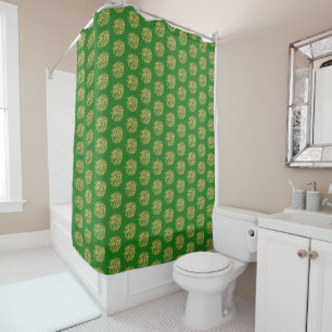 Rideaux De Douche Motif de Cheval Celte d'or
