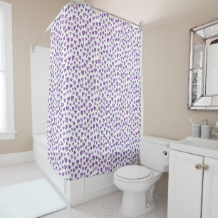 Rideaux De Douche Motif de coeur d'amour pourpre